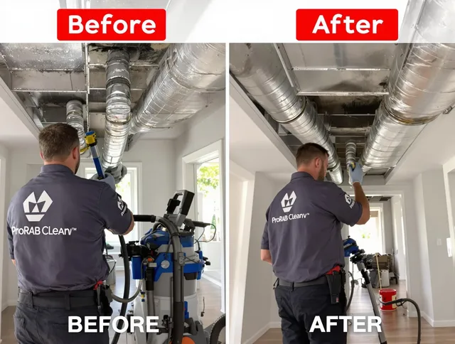Bristol Air Duct Cleaning expert performing thorough residential duct cleaning in a Bristol home